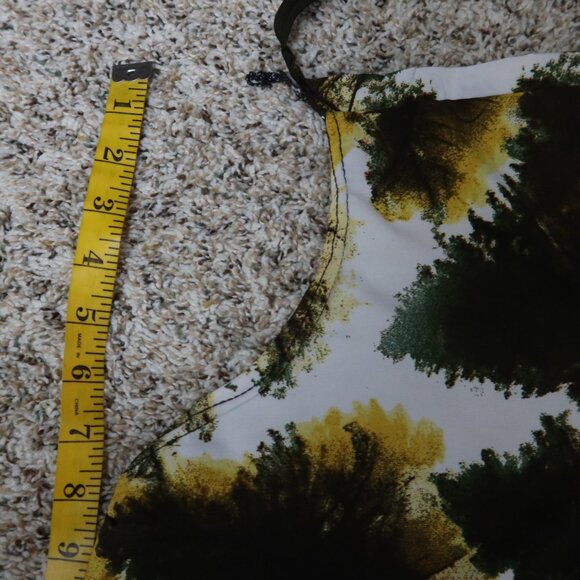 West African Stylish Halter Neck Dress in Green and White Tropical One Size NWOT - Picture 11 of 11